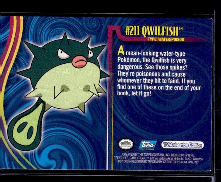 2001 Topps Pokemon Johto League Champions #NNO Qwilfish