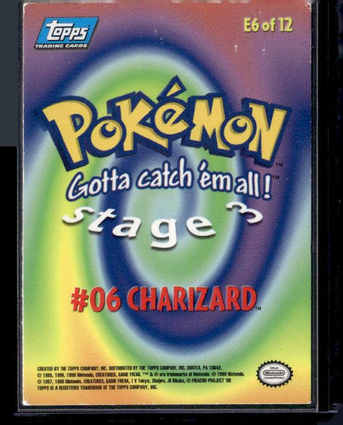 1999 Topps Pokemon the First Movie #E6 #06 Charizard