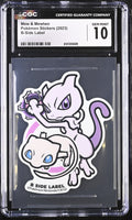 2023 Pok^mon Stickers Mew & Mewtwo CGC 10