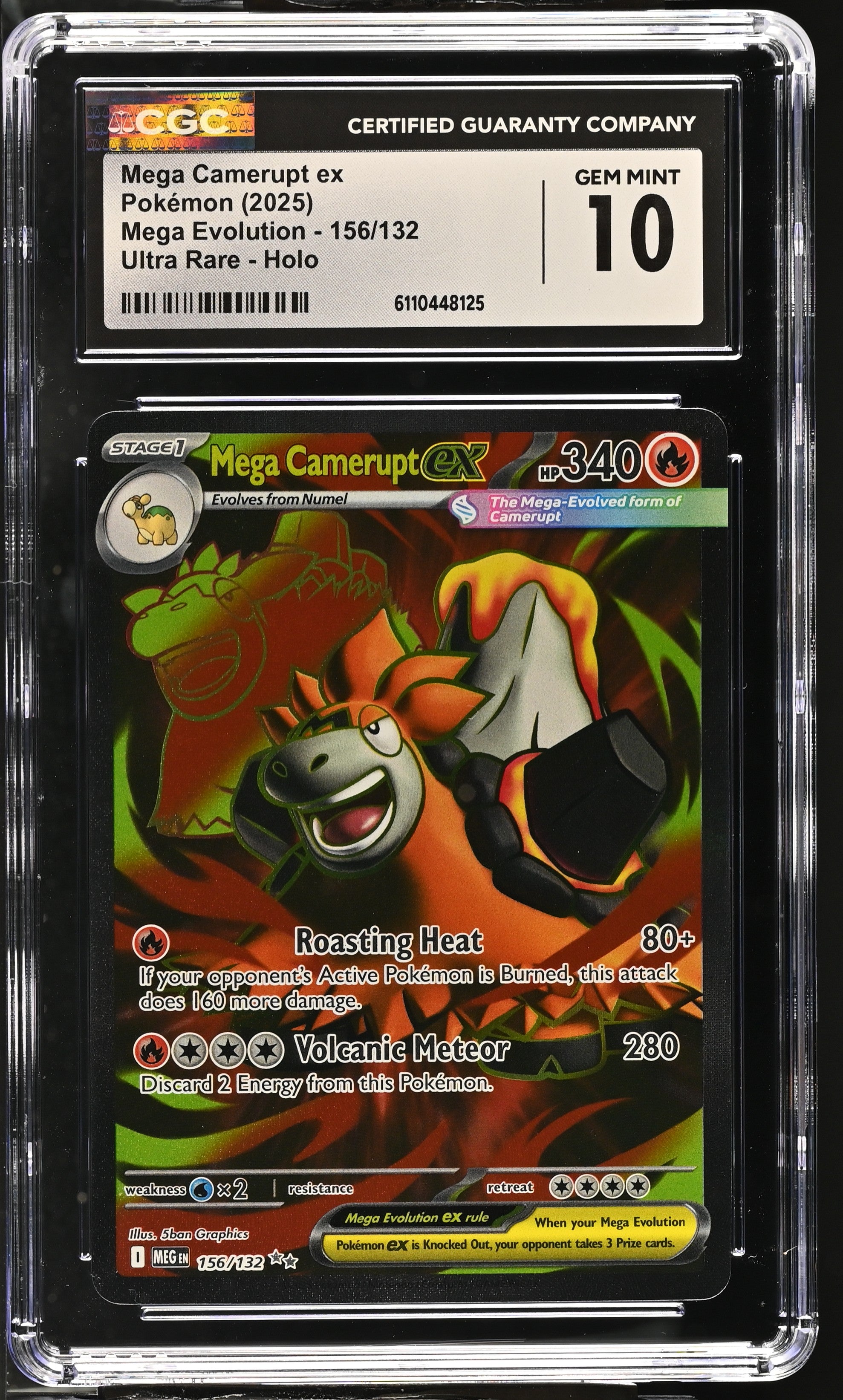 2025 Mega Evolution #156/132 Mega Camerupt ex CGC 10