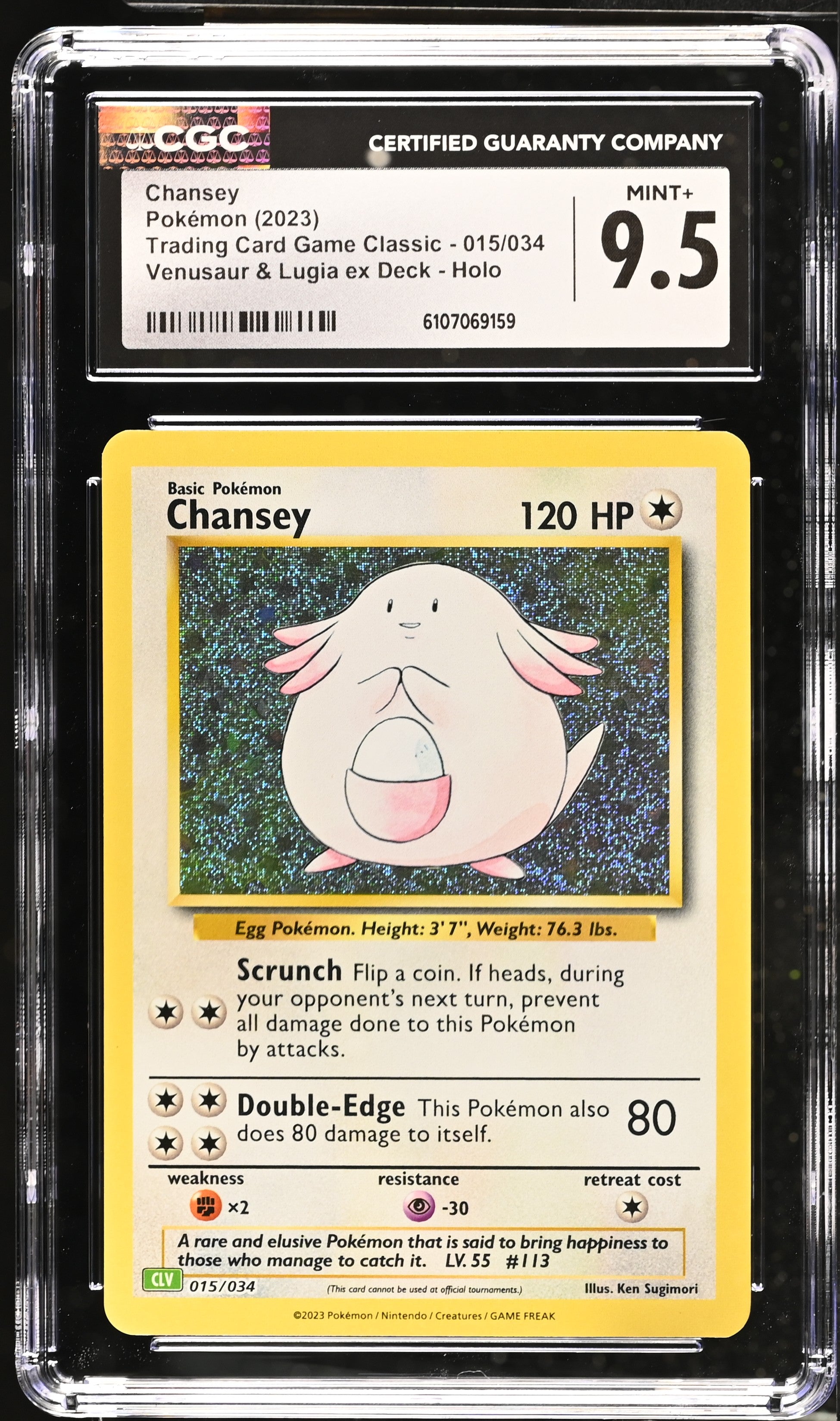 2023 Trading Card Game Classic #015/034 Chansey CGC 9.5