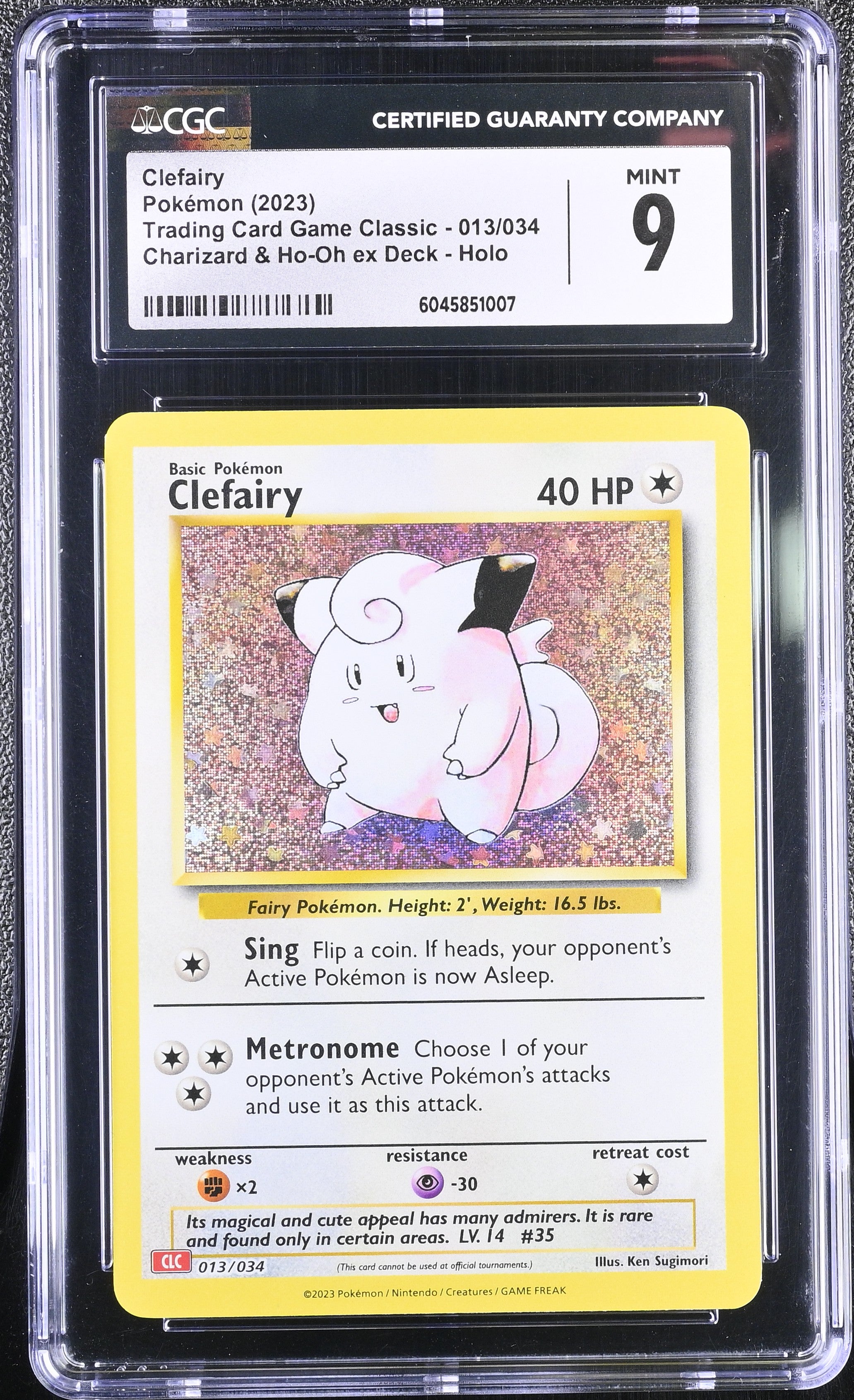 2023 Trading Card Game Classic #013/034 Clefairy CGC 9