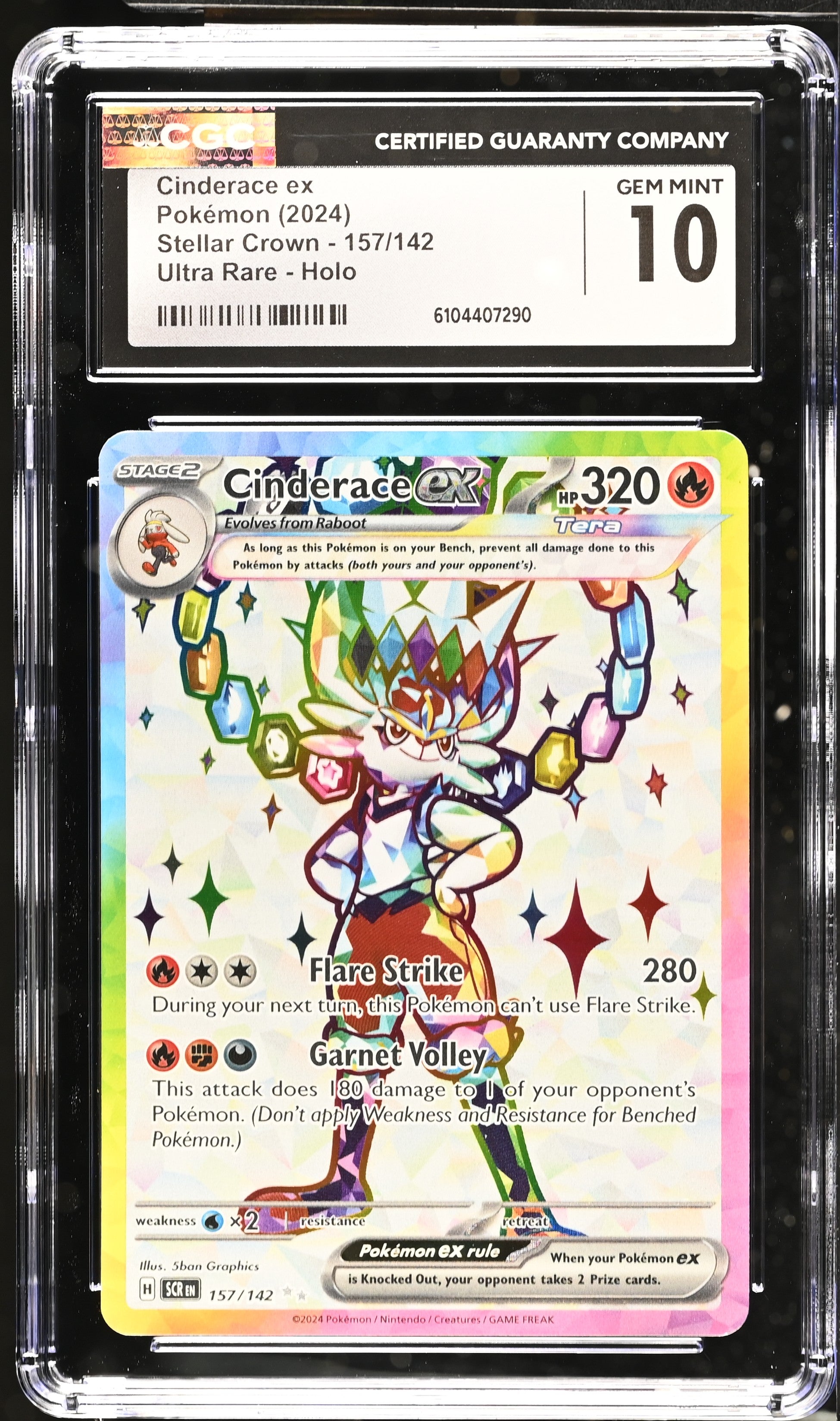 2024 Stellar Crown #157/142 Cinderace ex CGC 10