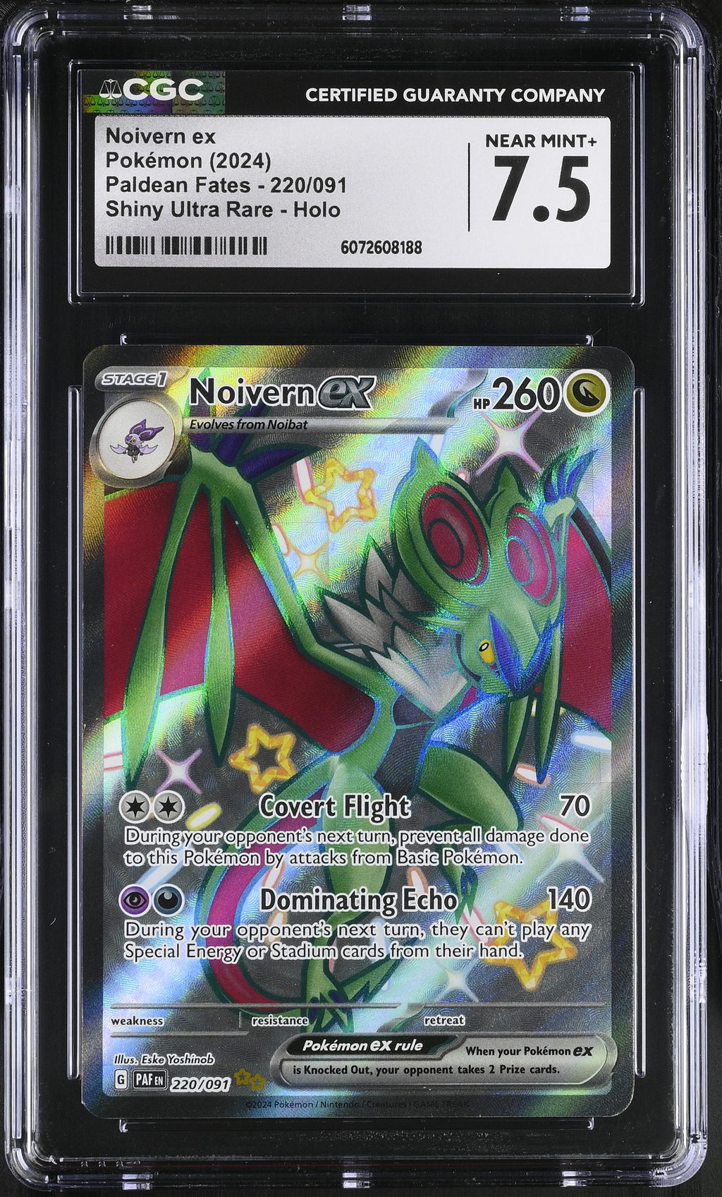 2024 Paldean Fates #220/091 Noivern ex CGC 7.5