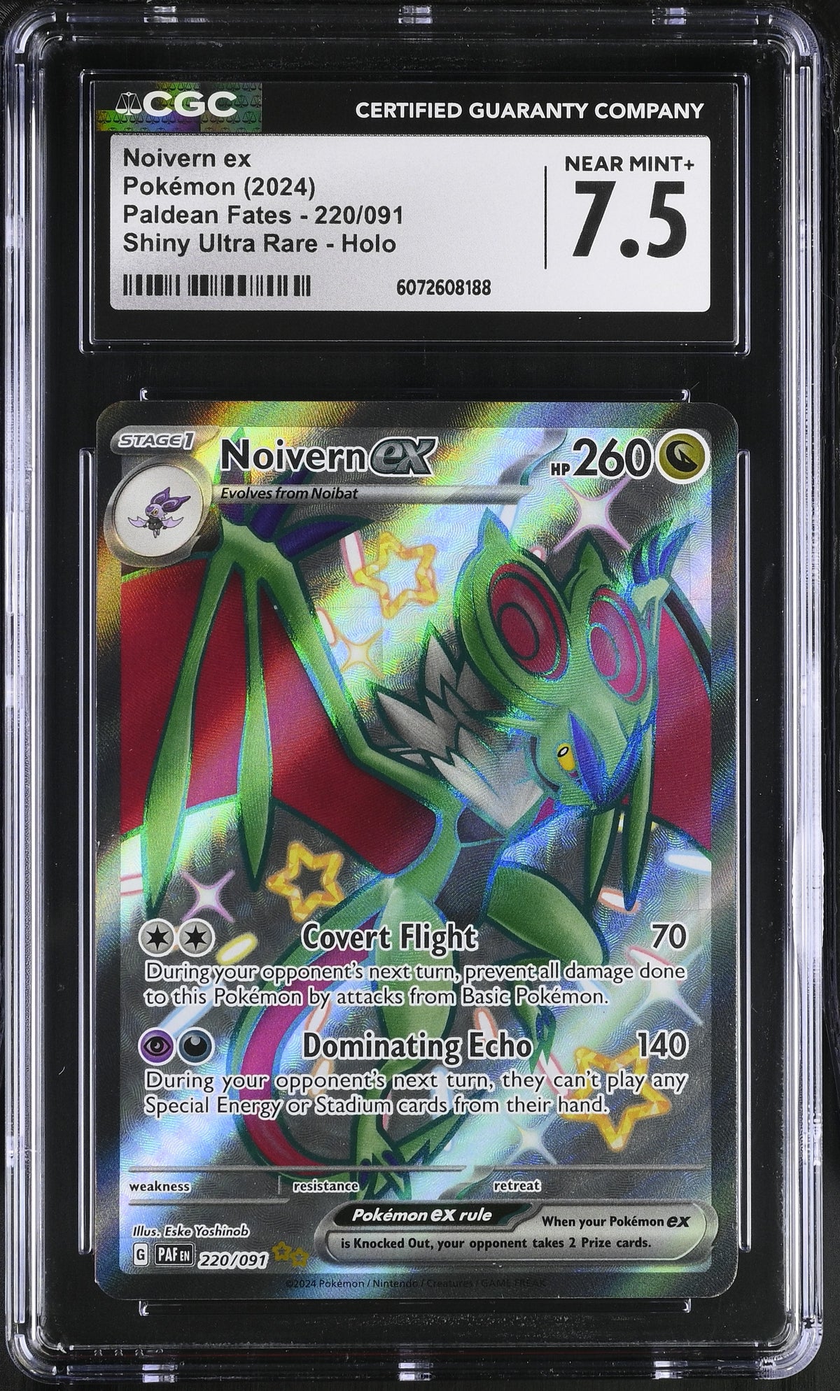 2024 Paldean Fates #220/091 Noivern ex CGC 7.5