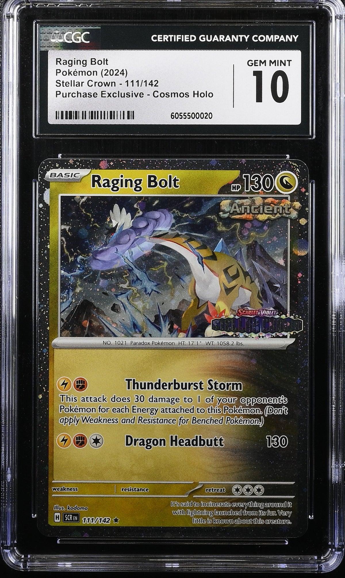 2024 Stellar Crown #111/142 Raging Bolt CGC 10