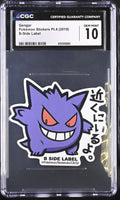 2019 Pok^mon Stickers Pt.4 Gengar CGC 10