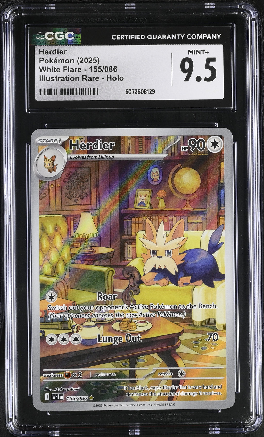 2025 White Flare #155/086 Herdier CGC 9.5