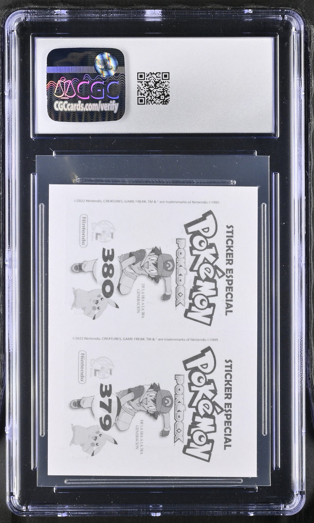 2022 Pok^dex Stickers #380/379 Latias/Registeel CGC 9